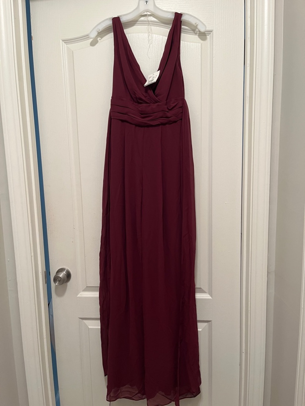 Wine Long Tank Jumpsuit